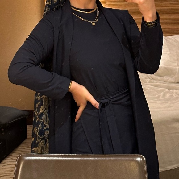 Veiled Collection Noora Textured Three Piece Abaya Set - Night Sky - RARE! 💙 - Picture 9 of 9